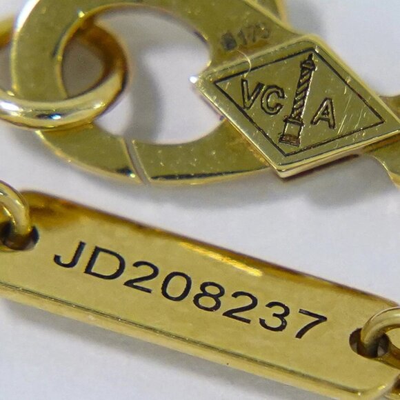 Van Cleef & Arpels Alhambra Mother of Pearl Necklace Au750 Yellow Gold - Picture 3 of 9